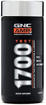 GNC Amp Test 1700 Testosterone Support Supplement 120 Tablets