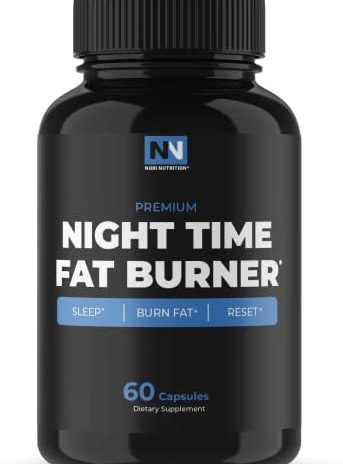 Nobi  Nutrition  Night Time  Fat Burner,  Sleep Aid  an Appetite  Suppressant  –  StimulantFree PM  Weight Loss  Pills &  Metabolism  Booster for  Men and  Women