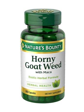 Nature’s Bounty Horny Goat Weed With Maca, 60 Capsules