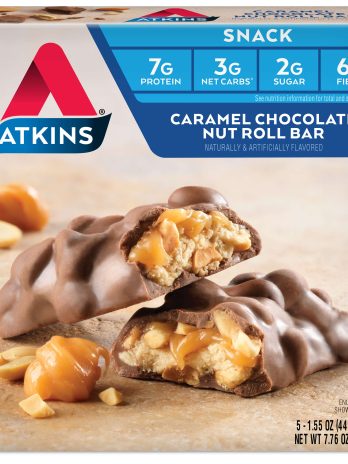 Atkins  Snack Bar,  Caramel  Chocolate  Nut Roll,  Keto  Friendly