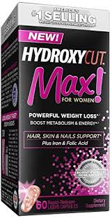 Weight Loss Pills for Women Hydroxycut Max  with Biotin Hair Nails and Skin Vitamins