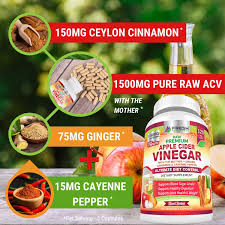 Premium  Apple Cider  Vinegar  Pills Max  1740mg with  Mother –  100%  Natural &  Raw with  Cinnamon,  Ginger &  Cayenne  Pepper