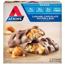 Atkins Snack Bar Caramel Chocolate Nut Roll Keto Friendly