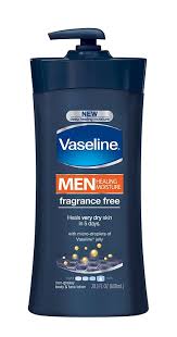 Vaseline Men Fragrance Free Body & Face Lotion
